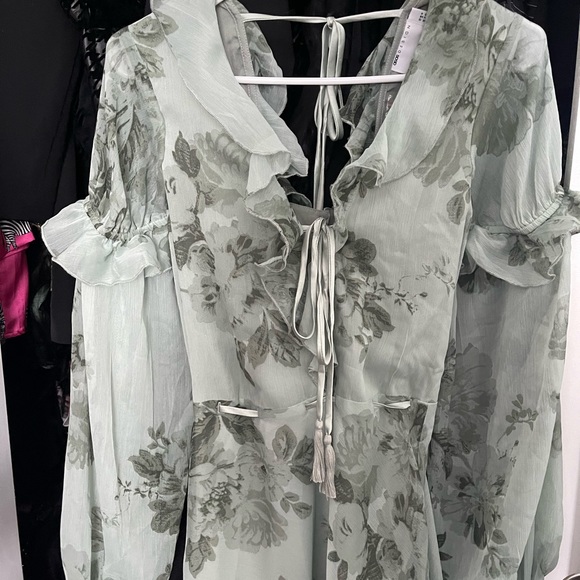 Floral Ruffle Midi Dress - Picture 9 of 16